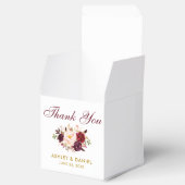 水彩フローラブルゴーニュ結婚金ゴールド感謝していズ フェイバーボックス (オープン)