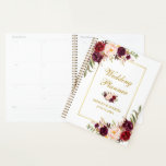 水彩フローラブルゴーニュ結婚金ゴールド プランナー手帳<br><div class="desc">水彩フローラブルガンディマルサラ金ゴールドウェディングプランナー</div>