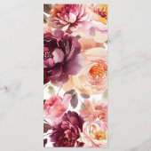 水彩フローラブルゴーニュ詳細メニュ結婚ーズ メニュー (裏面)