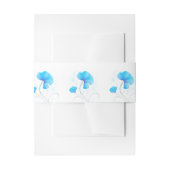 水彩フローラブルーア結婚ートズベリーバンド 招待状ベリーバンド (正面例)