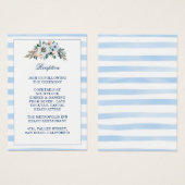 水彩フローラブルーストライプビーチ披露宴 (正面&裏面)