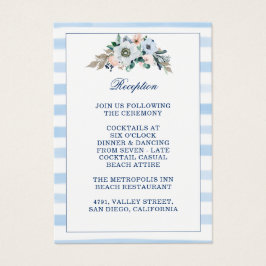 水彩フローラブルーストライプビーチ披露宴