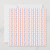 水彩フローラブロックプリントクリスマスパーティー 招待状 (裏面)