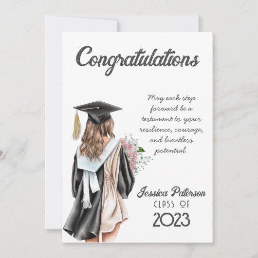 水彩フローラブロンドガールおめでとう (正面)