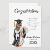 水彩フローラブロンドガールおめでとう (正面/裏面)