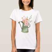 水彩フローラブーケアート Tシャツ (正面)