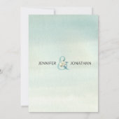 水彩フローラブーケピンクベージュアイボリー結婚ズ 招待状 (裏面)