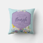 水彩フローラブーケ聖句ダブルサイド クッション (裏面)