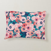 水彩フローラブーケ:ヴィンテージ牡丹。 アクセントクッション (裏面)