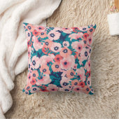 水彩フローラブーケ:ヴィンテージ牡丹。 クッション (ブランケット)