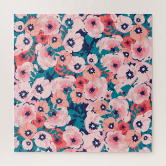 水彩フローラブーケ：ヴィンテージ牡丹。 ジグソーパズル