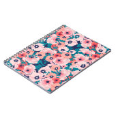 水彩フローラブーケ:ヴィンテージ牡丹。 ノートブック (左側)