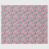 水彩フローラブーケ：ヴィンテージ牡丹。 ラッピングペーパー (フラット)