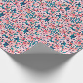 水彩フローラブーケ：ヴィンテージ牡丹。 ラッピングペーパー (角)