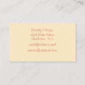 水彩フローラブーケ 名刺 (裏面)