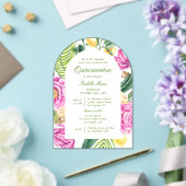 水彩フローラプニーズチューリップレモンキンセアニラ アクリル招待状 (インサイチュ (ウェディング))