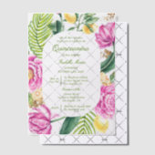 水彩フローラプニーズチューリップレモンキンセアニラ ベラム紙招待状 (オフセット (招待状))