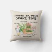 水彩フローラプラントおもしろい引用文ガーデニング アウトドアクッション (裏面)