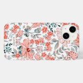 水彩フローラプリントカスタム Case-Mate iPhoneケース (裏面 (横))