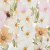 水彩フローラプリント質壁紙 壁紙 (縫い目)