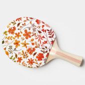 水彩フローラプリント 卓球ラケット (横)