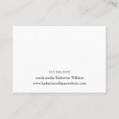 水彩フローラヘアクリップバレットディスプレイカード 名刺 (裏面)