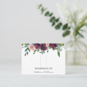 水彩フローラヘアクリップバレットディスプレイカード 名刺 (スタンド正面)