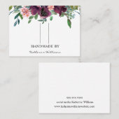 水彩フローラヘアクリップバレットディスプレイカード 名刺 (正面/裏面)