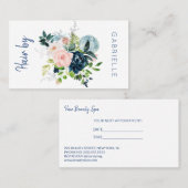 水彩フローラヘアサロン次アポイントメント 名刺 (正面/裏面)