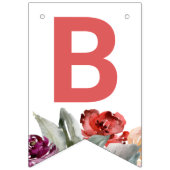 水彩フローラベビーにおける開花バンティングフラグ バンティングフラッグ (第2の旗)