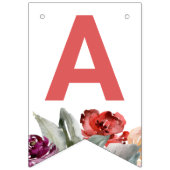 水彩フローラベビーにおける開花バンティングフラグ バンティングフラッグ (第3の旗)