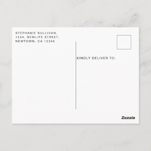 水彩フローラベビーシャワーありがとう ポストカード (裏面)