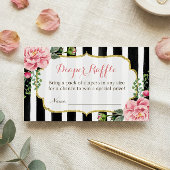 水彩フローラベビーシャワーおむつラッフルチケット