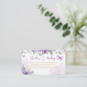 水彩フローラベビーシャワーおむつラッフルチケット エンクロージャーカード (スタンド正面)
