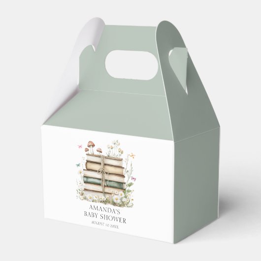 水彩フローラベビーシャワーお気に入りボックス フェイバーボックス (裏面サイド)