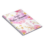 水彩フローラベビーシャワーギフトログ&ゲスト ノートブック (右側)