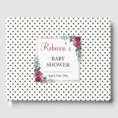 水彩フローラベビーシャワーゲストブック ゲストブック (正面)