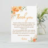 水彩フローラベビーシャワーサンキューカード サンキューカード (スタンド正面)