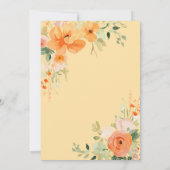 水彩フローラベビーシャワーサンキューカード サンキューカード (裏面)