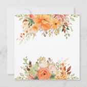 水彩フローラベビーシャワーサンキューカード サンキューカード (裏面)