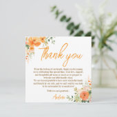 水彩フローラベビーシャワーサンキューカード サンキューカード (スタンド正面)