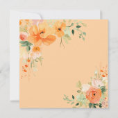 水彩フローラベビーシャワーサンキューカード サンキューカード (裏面)