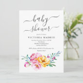 水彩フローラベビーシャワー招待状 招待状 (スタンド正面)