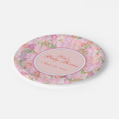 水彩フローラベビーシャワー紙プレート ペーパープレート (アングル)