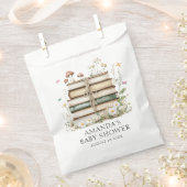 水彩フローラベビーシャワー フェイバーバッグ (クリップ留めされた状態)