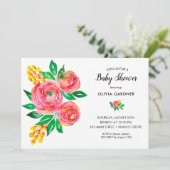 水彩フローラベビーシャワー 招待状 (スタンド正面)