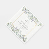 水彩フローラベビーシャワー/散水/カップル スタンダードランチョンナプキン (角)