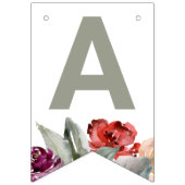 水彩フローラベビー開花ベビーシャワー バンティングフラッグ (第3の旗)