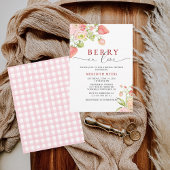 水彩フローラベリーインラブブライダルシャワー 招待状