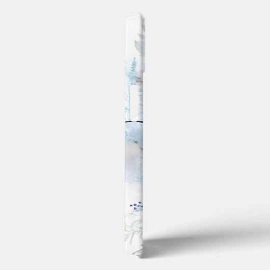 水彩フローラベリーシダMonogram名 Case-Mate iPhoneケース (裏面 / 右)